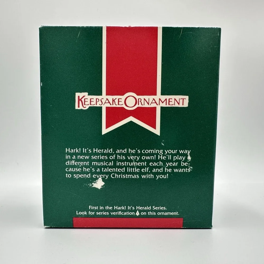 Vintage 1989 Hallmark Hark!‎ It's Herald Keepsake Ornament Elf First Series Tree